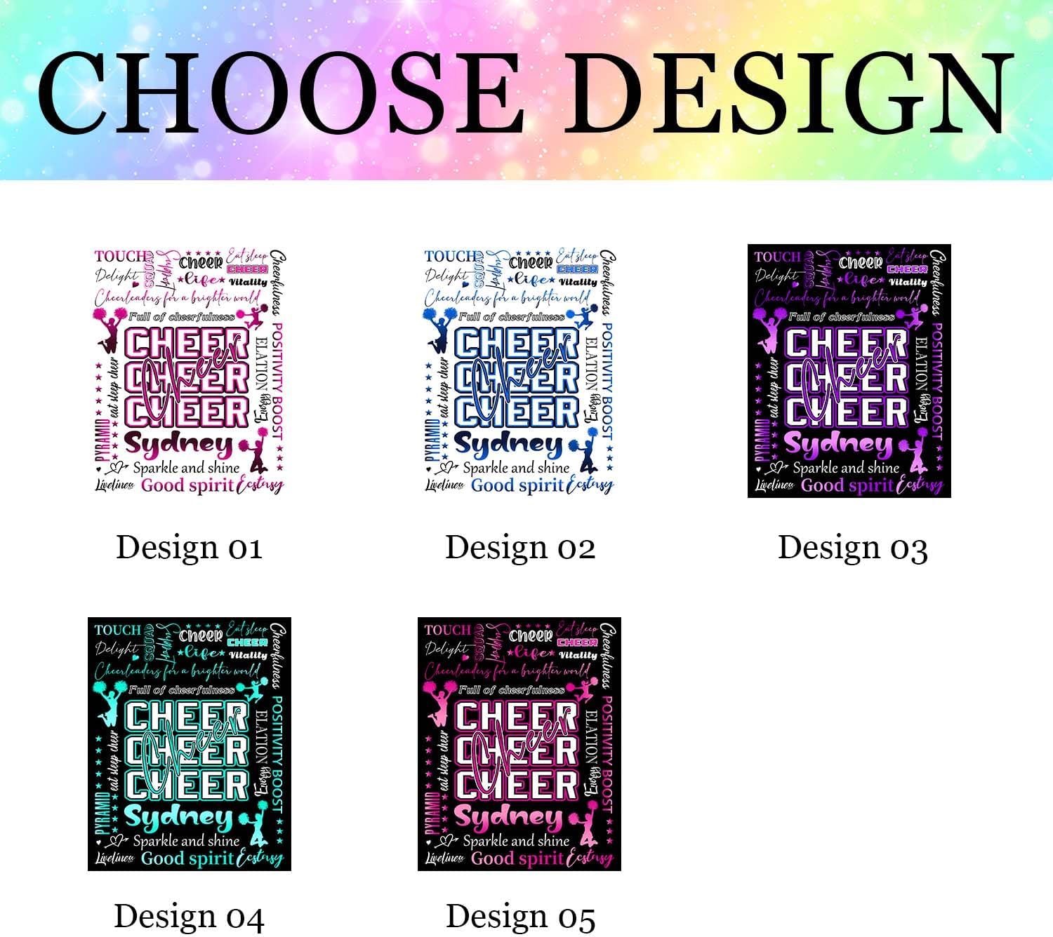 Manta de animadora con texto personalizado para niñas, mujeres, niños, manta de animadora con nombre personalizado para amigos, hija y adolescentes,