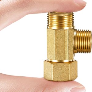 Adaptador de línea de agua Splitter Tee Válvula Conector de línea de suministro de inodoro para nevera con accesorios de compresión 38 T Adaptador de línea de agua Splitter Tee Válvula Conector de línea de suministro de inodoro para nevera con accesorios de compresión 38 T