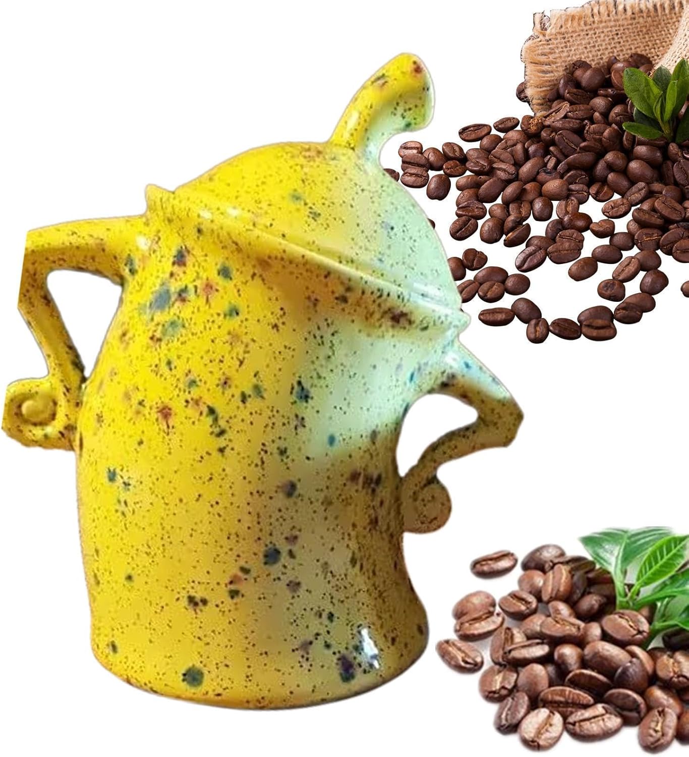 Recipiente con actitud, tarro grande de cerámica con tapa, lindo tarro creativo de almacenamiento de alimentos con hermético para café, té, azúcar y