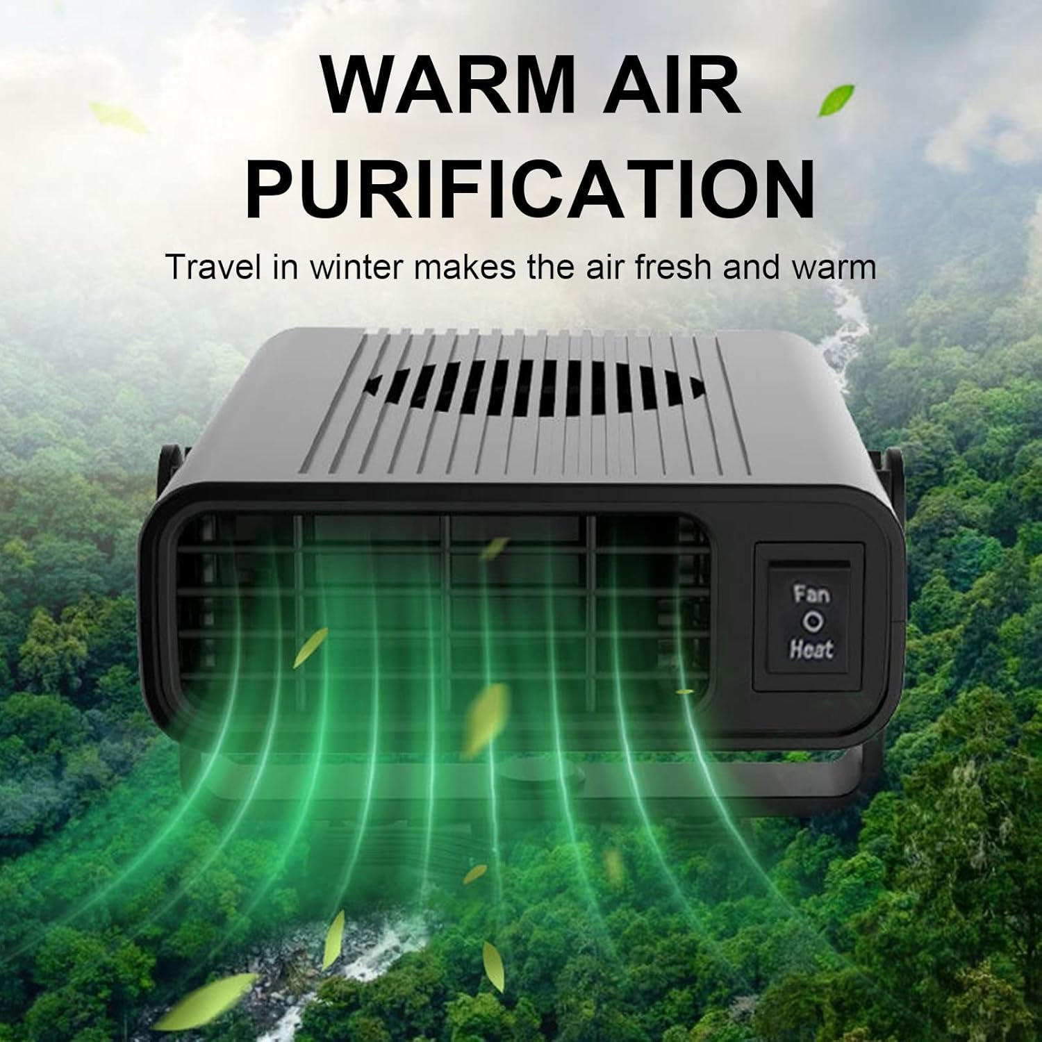 Calentador de automóvil, descongelador rápido 2 en 1, calentador de coche portátil de 12 V24 V, ventilador frío, descongelación, herramientas de