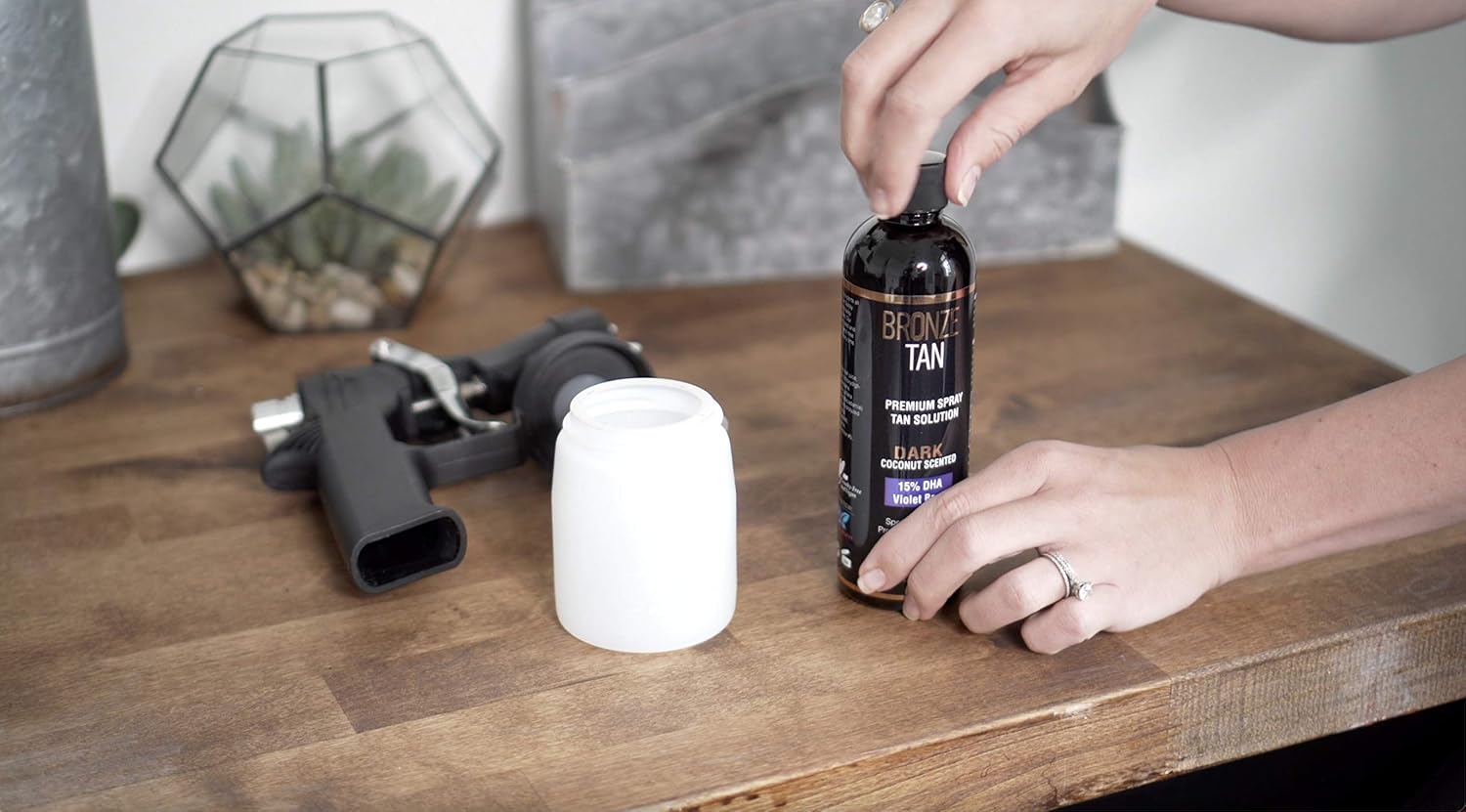 Pistola de repuesto de bronceado en aerosol para máquina de bronceado en aerosol HVLP con taza de 6.8 fl oz – Para solución de bronceado en aerosol