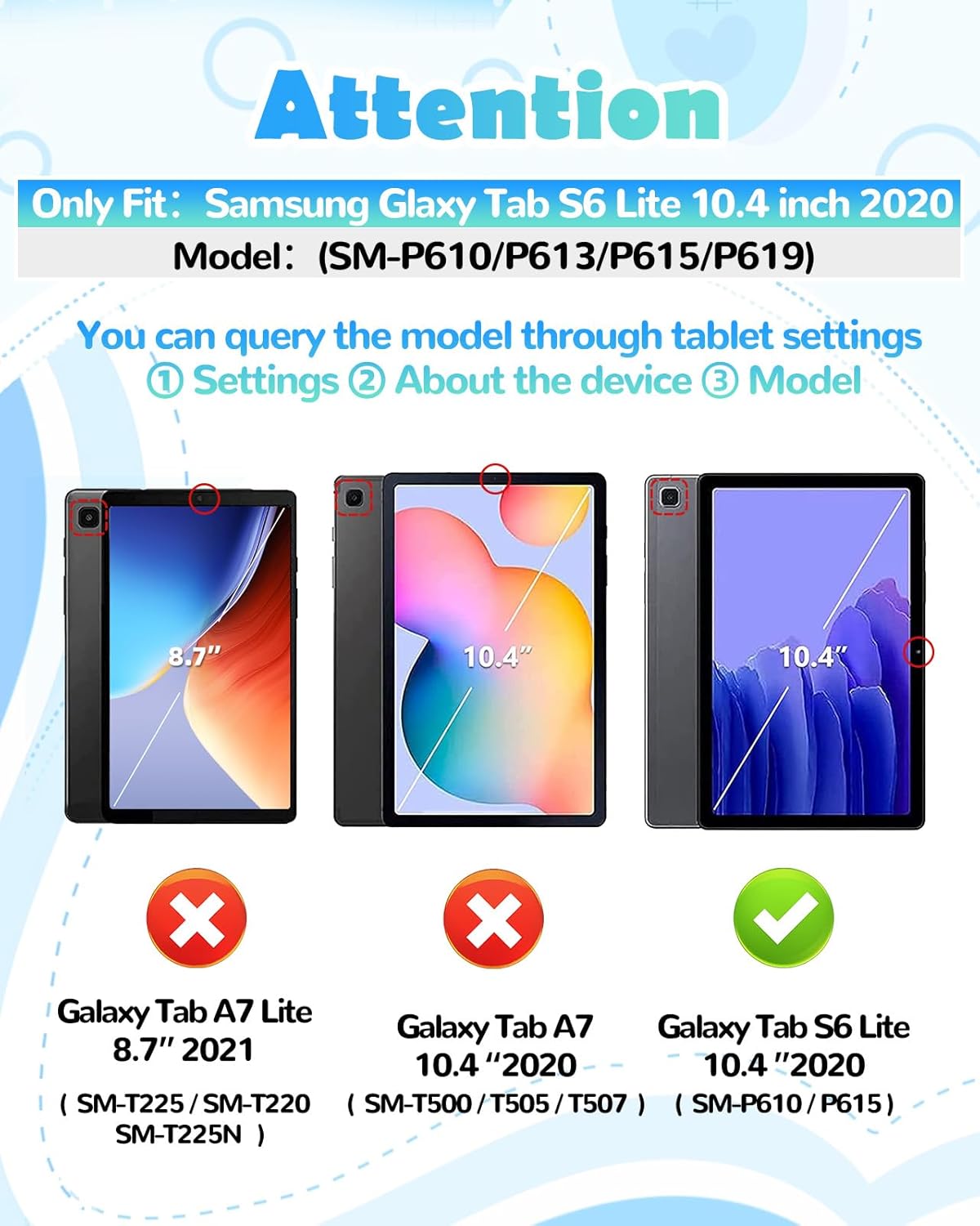 Gurgitat Funda para Galaxy Tab S6 Lite para niños, Tab S6 Lite 2021 con soporte, diseño de dibujos animados espaciales para hombres espaciales, con