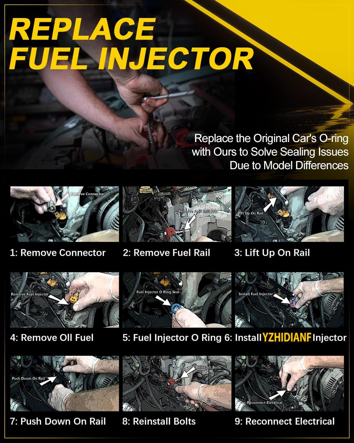 YZHIDIANF Inyectores de combustible 0280155849 para-Chrysler Aspen 2007 Para-Dodge Dakota Durango 01-07 Para-Jeep Grand Cherokee 01-07 Commander