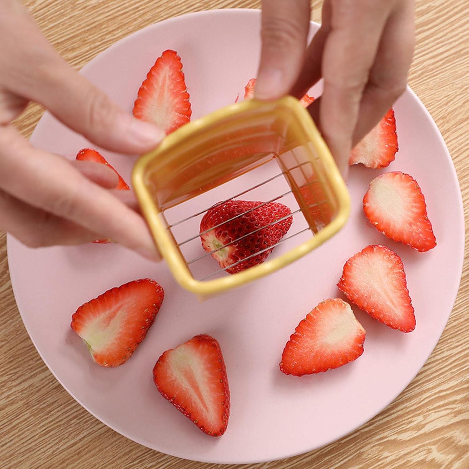Taza de corte de frutas – Herramienta de corte de frutas de prensa Cortadora de tazas  Cortador de huevos, herramienta de corte fino, accesorio de