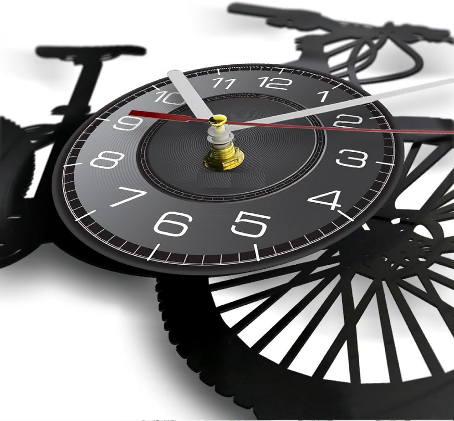 Reloj de pared decorativo de 12 pulgadas, letrero de estudio de tatuaje, nombre personalizado, disco de vinilo silencioso, reloj de pared, máquina