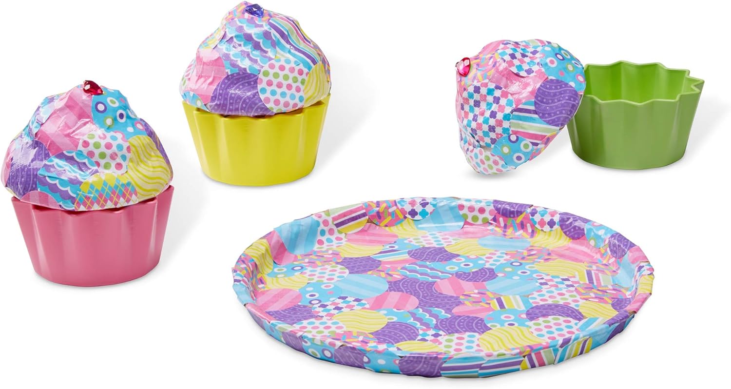 Melissa & Doug Decoupage Made Easy – Kit de manualidades de papel para magdalenas