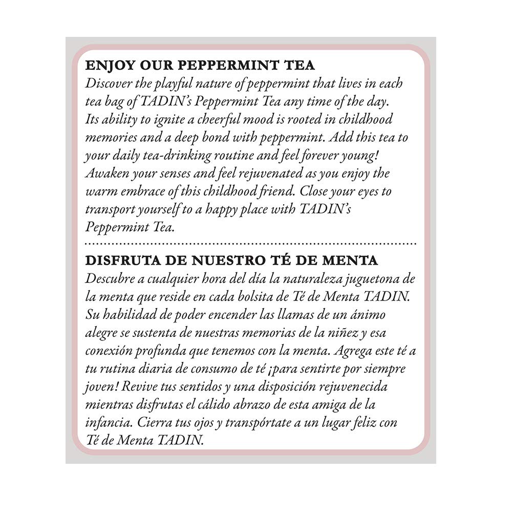 Té Tadin de menta “Menta” 24 Bolsas