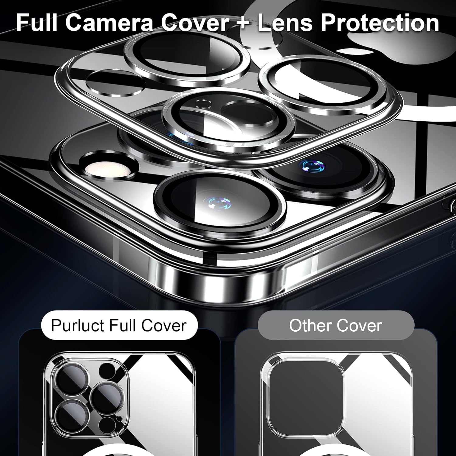 Purluct Funda magnética delgada diseñada para iPhone 15 Pro Max compatible con MagSafe, funda rígida de acabado fino no amarillenta funda de ajuste