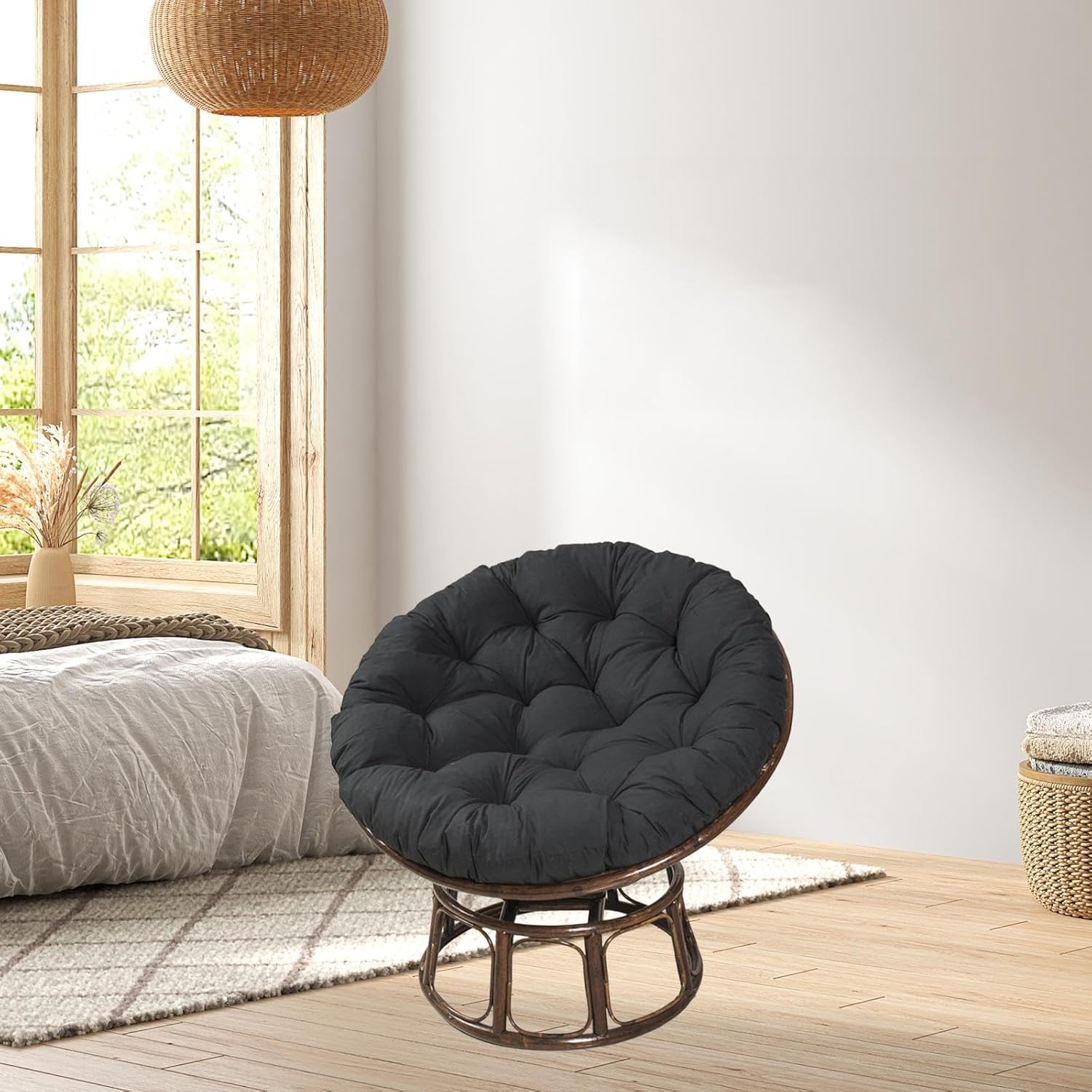 Cojín para silla de hamaca, cojín para silla de columpios, para porche, silla de huevo gruesa para jardín, oficina, silla hamaca, silla de huevo,