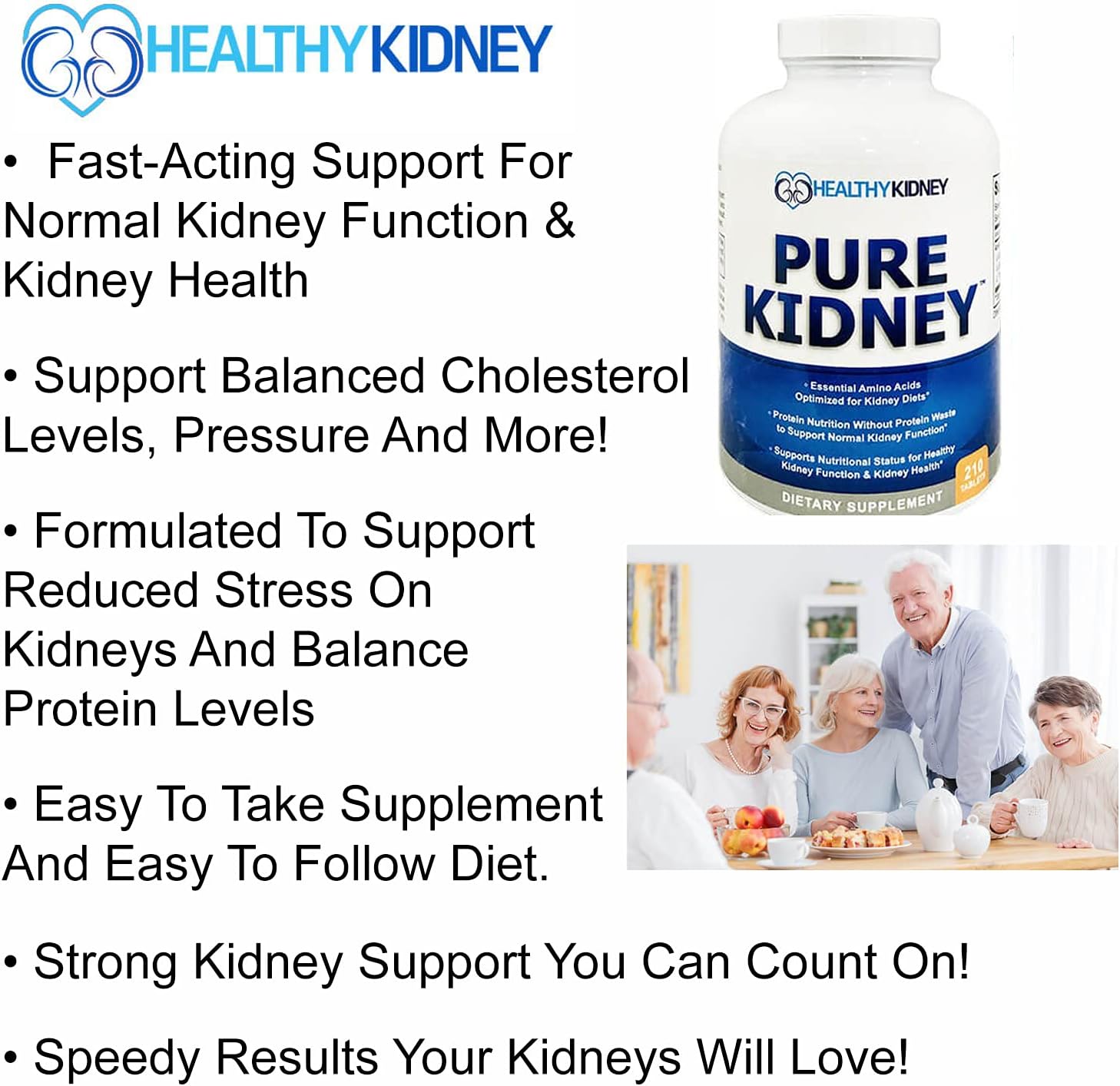 Suplemento de salud renal pura y libro de cocina de dieta renal para rejuvenecimiento, dieta baja en proteínas y suplemento renal. Libro de dieta