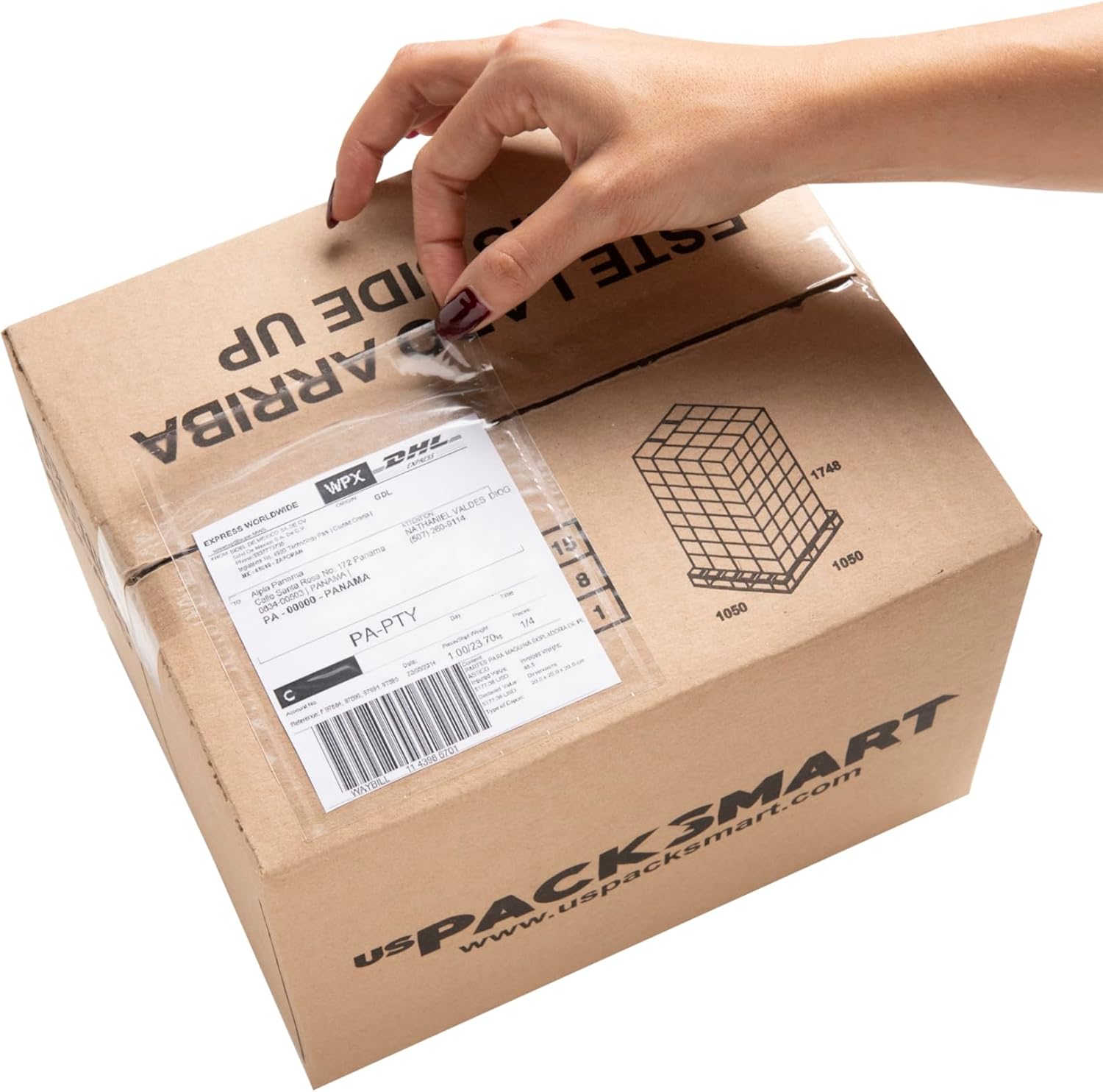 USPACKSMART 200 unidades, 4.5 x 5.5 pulgadas, sobres transparentes para etiquetas de envío, adhesivo resistente, ideal para etiquetas, facturas y