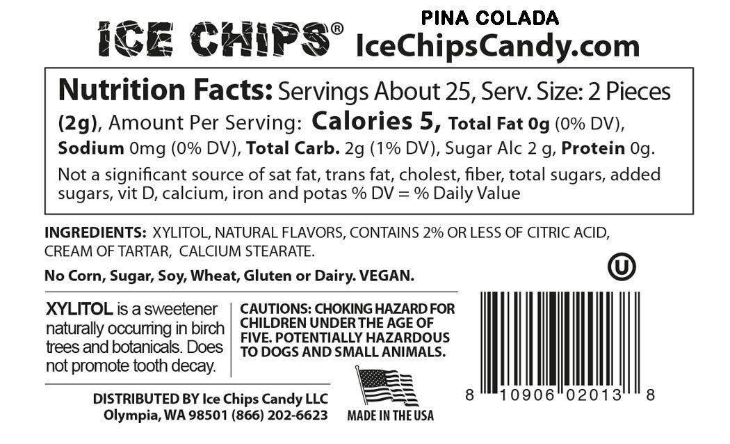 ICE CHIPS Paquete surtido de dulces de 3 (canela, crema de naranja, piña colada)