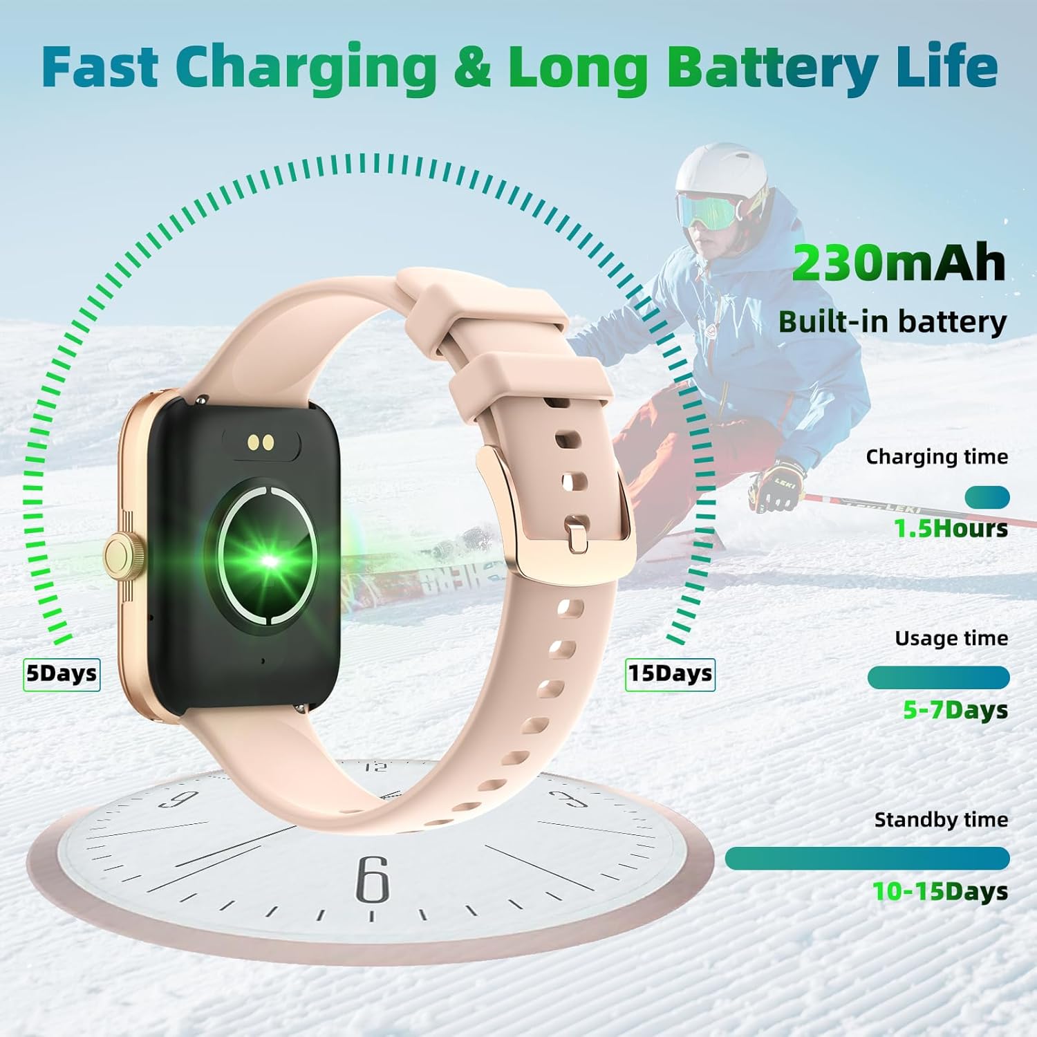 1.81″Smart Watch for Men Women with Bluetooth Call, Smartwatch for Android iOS Phone with Blood Oxygen Heart Rate Sleep Monitor, Fitness Tracker
