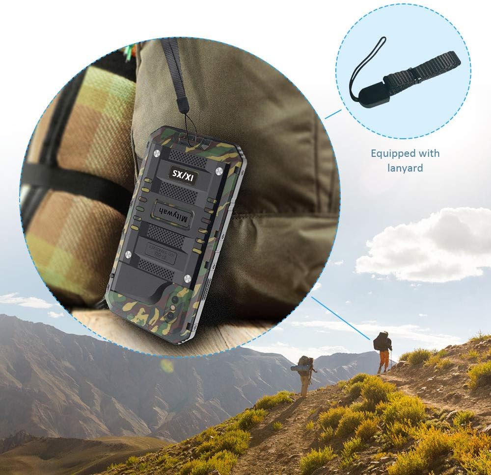 Mitywah Funda a prueba de golpes compatible con iPhone XXS, funda protectora de cuerpo completo impermeable con aleación de aluminio resistente a