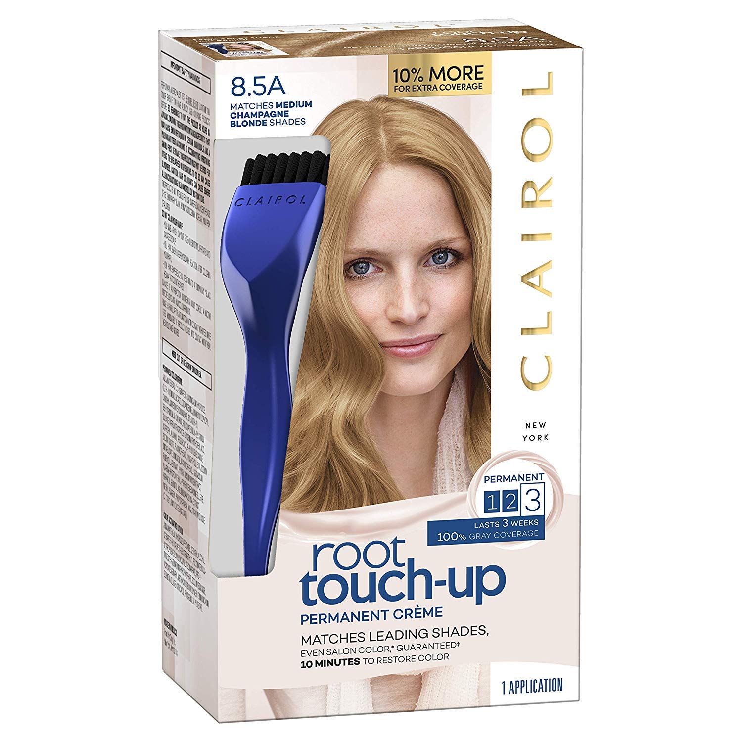 Clairol Root Touch-Up de Nice’n Easy – Tinte permanente para el cabello, color rubio champán medio 8.5A, paquete de 1 unidad