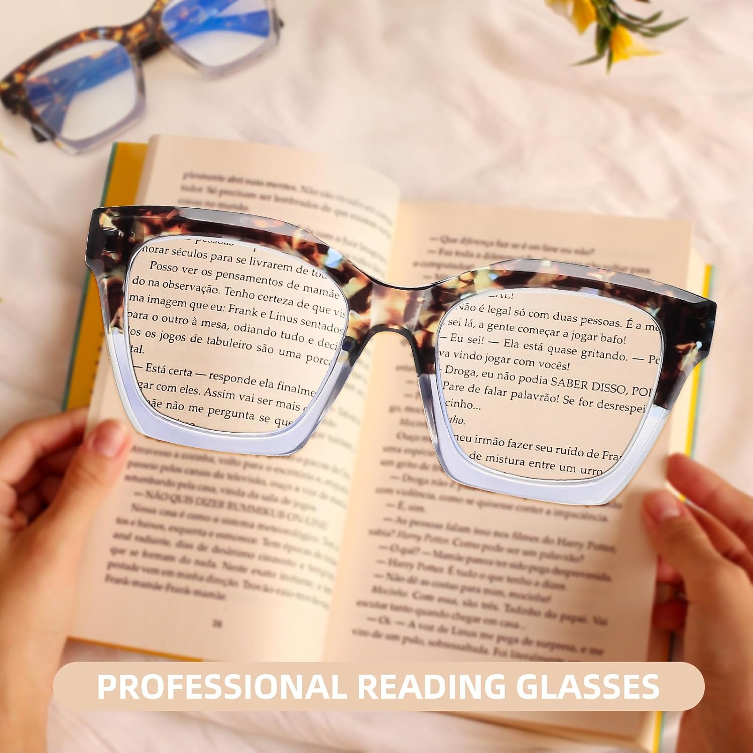 LADEESSE Gafas de lectura para mujereshombres, paquete de 3 unidades, con bloqueo de luz azul, marco cuadrado para lector de gran tamaño