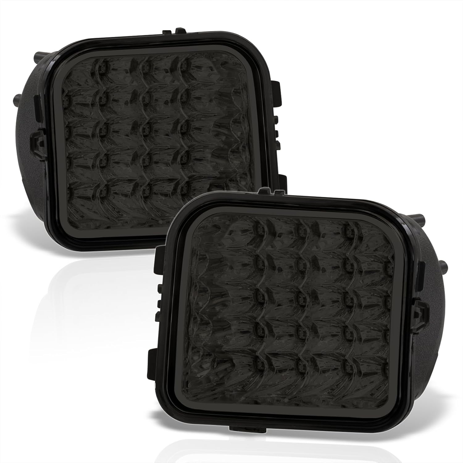 AJP Distributors Lentes ahumadas LED ámbar intermitentes luces parachoques esquina estacionamiento lámparas conjunto conjunto izquierda derecha