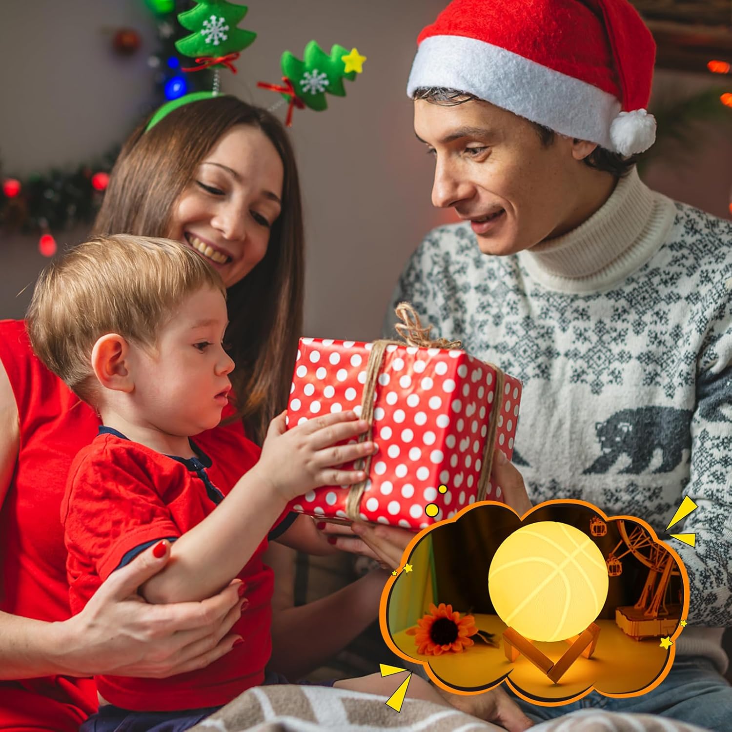 Luz nocturna de baloncesto, regalos para el día de San Valentín para él, lámpara de baloncesto para habitación de niños con control remoto, 16