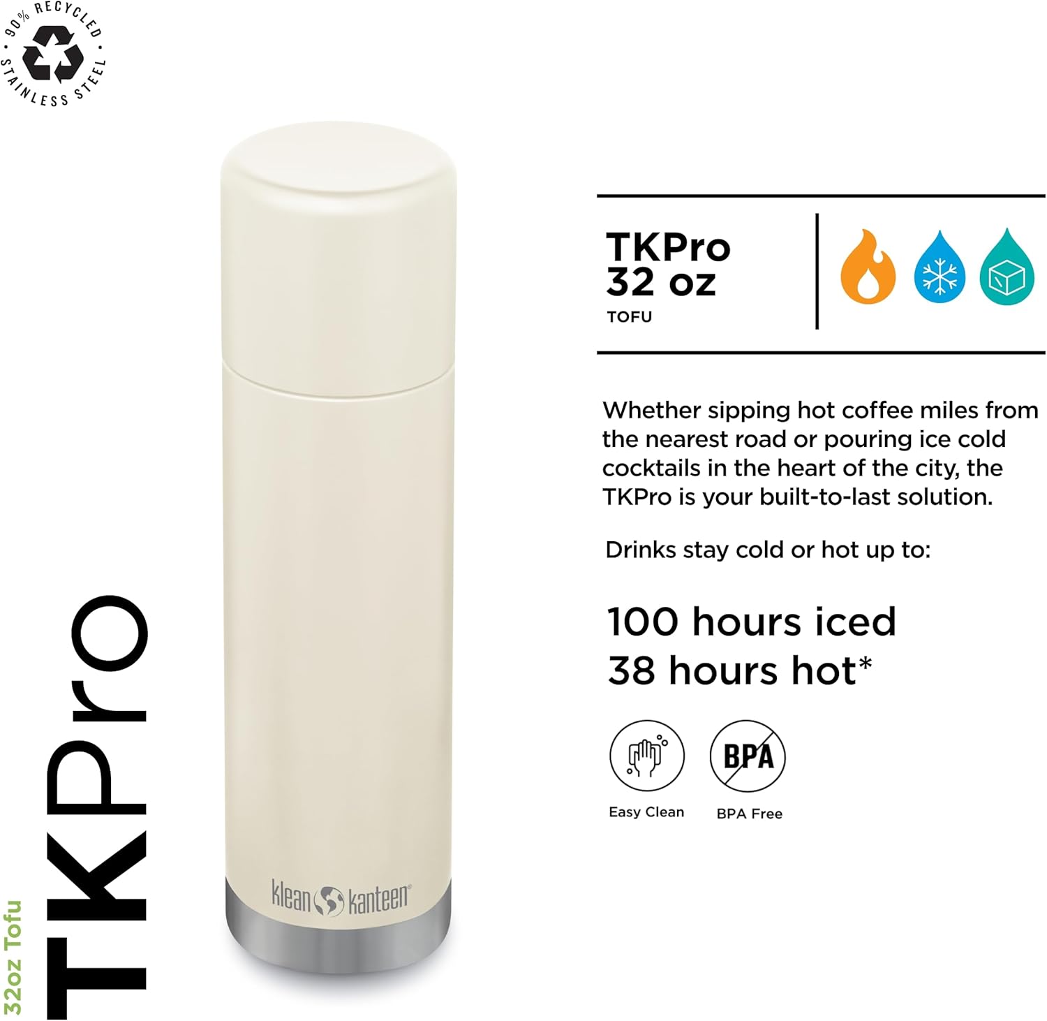 Klean Kanteen Tofu TK Pro de 32 onzas