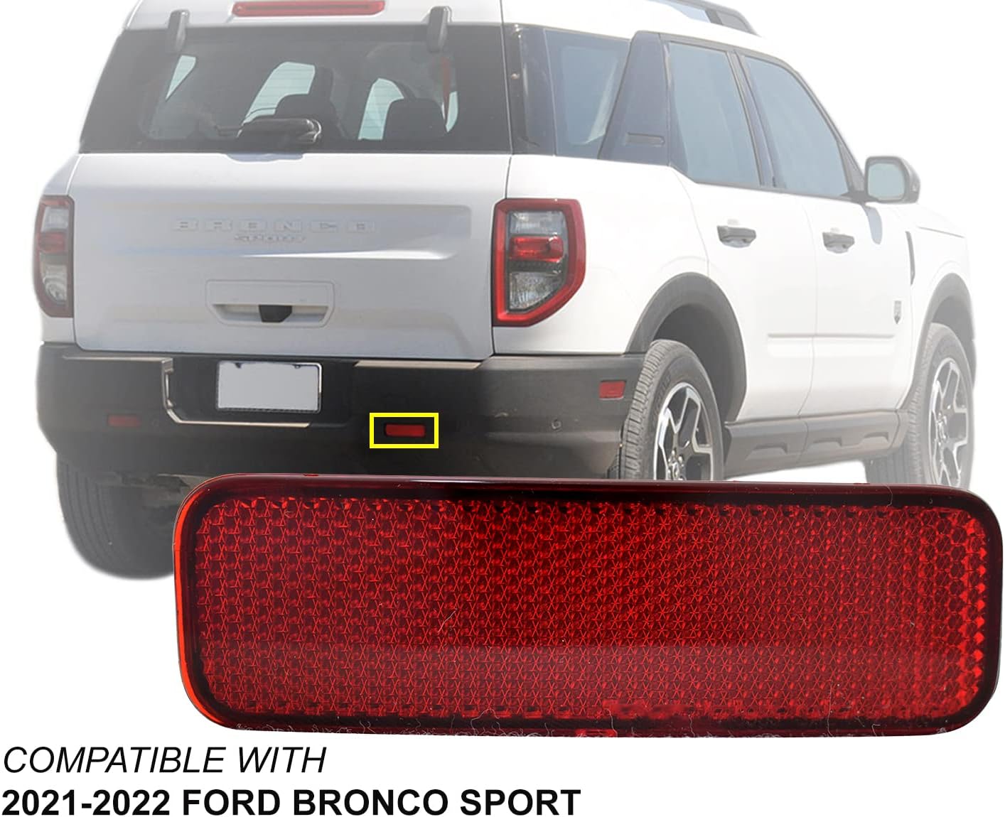 APA – Repuesto para reflector de parachoques trasero 2021 2022 BRONCO Sport pasajero derecho M1PZ13A565A FO1185123
