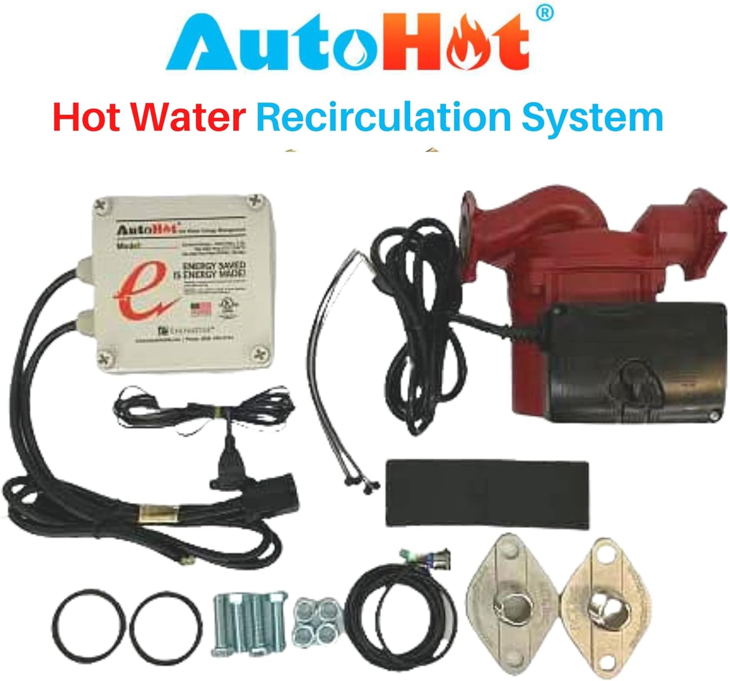 DR099A Kit de bomba de agua eléctrica – Bomba de circulación de recirculación de agua caliente con múltiples opciones de ajuste, LCD para visión y