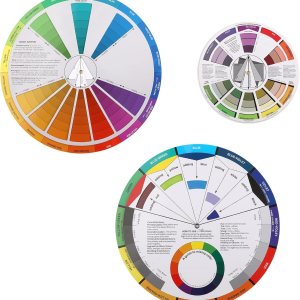 Rueda de mezcla de colores de 3 piezas, guía de mezcla de pintura, guía de colores, rueda de colores a juego para niños, artistas, acrílico, Rueda de mezcla de colores de 3 piezas, guía de mezcla de pintura, guía de colores, rueda de colores a juego para niños, artistas, acrílico,