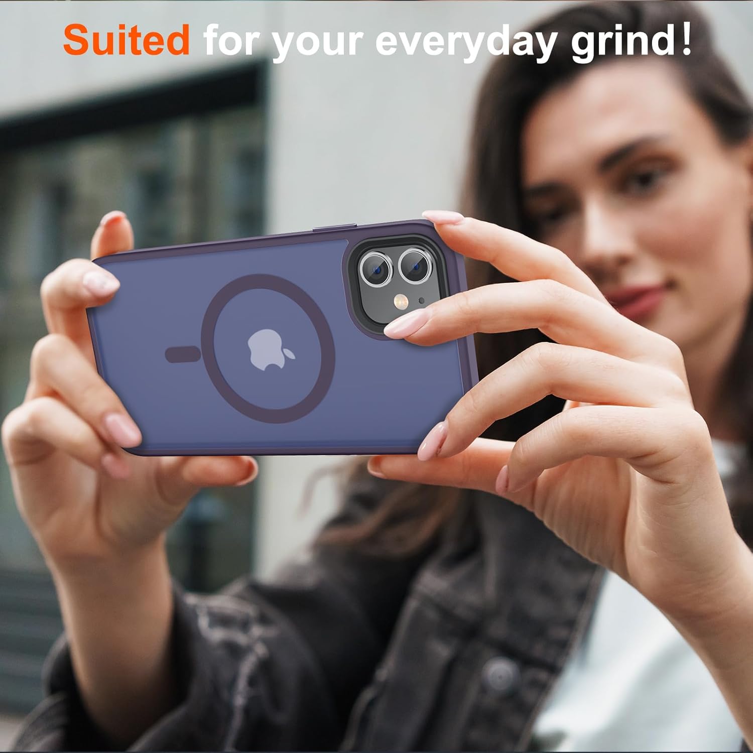 SUPFINE Funda magnética para iPhone 11, compatible con MagSafe, protección contra caídas de grado militar de 10 pies, 2X protector de pantalla de