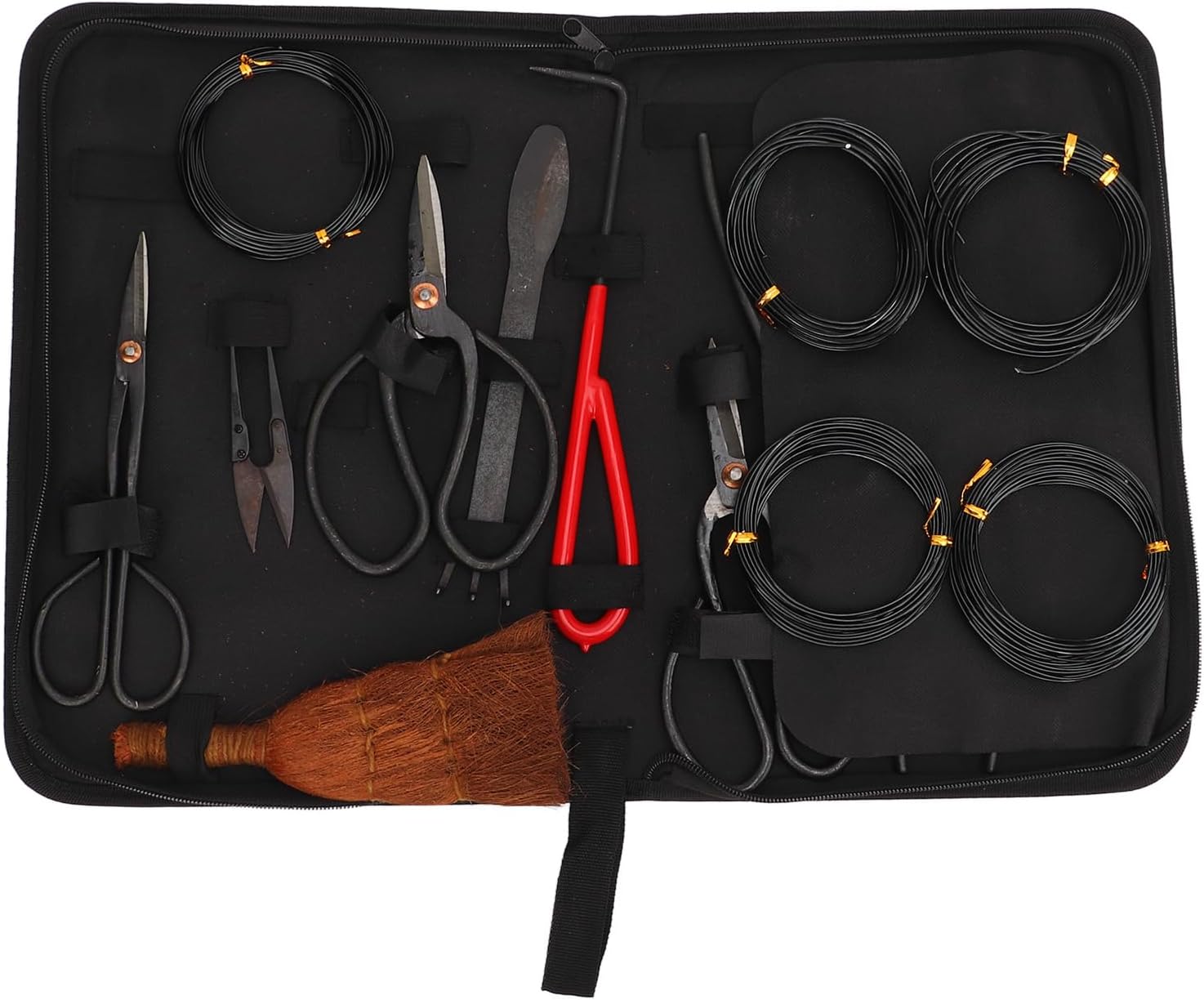 Juego de herramientas para bonsái  Cortador de hojas de acero al carbono, tijeras de podar, herramientas de poda de bonsái de rastrillo  Kit