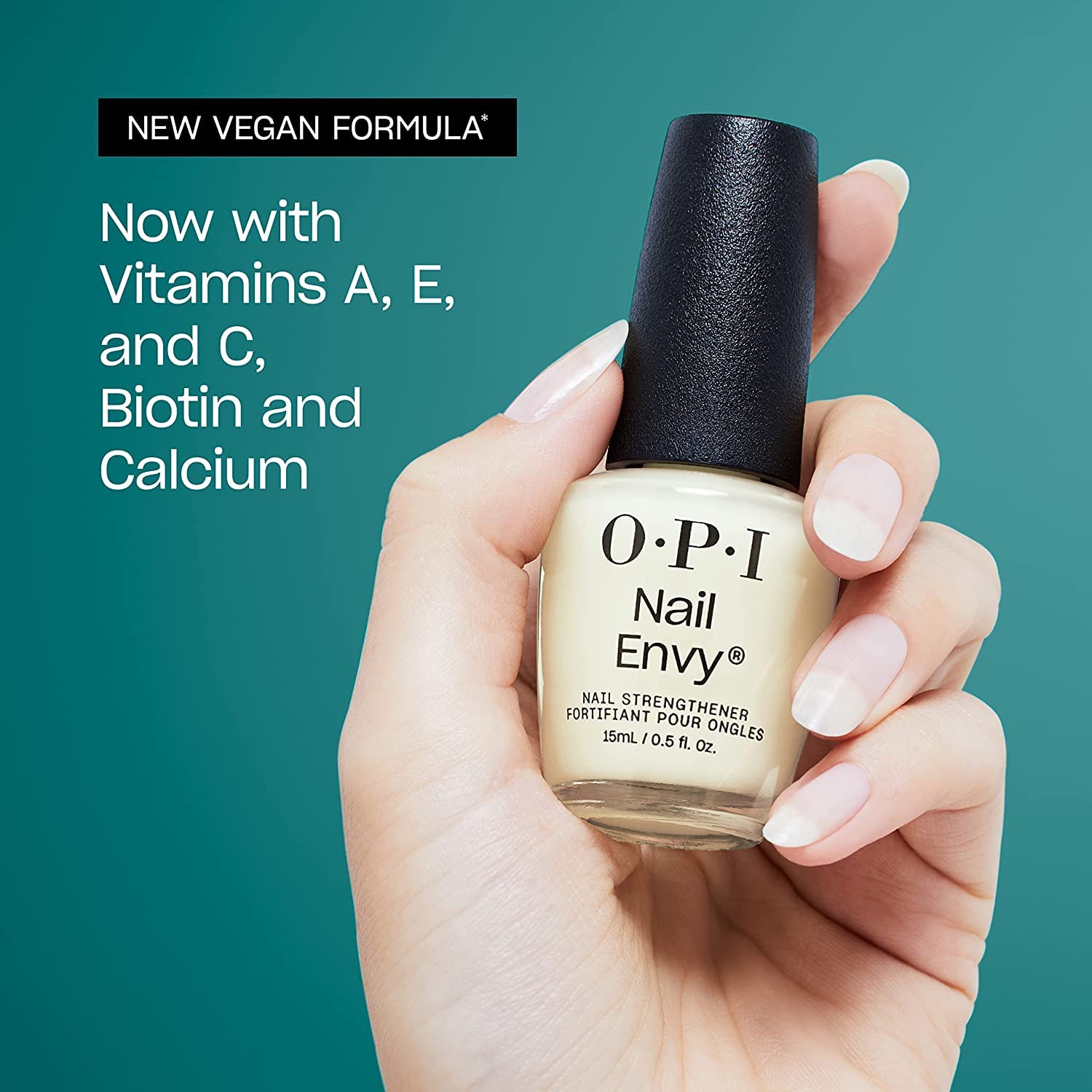 OPI Nail Envy, 0.5 onzas líquidas y fortalecedor de uñas natural OPI