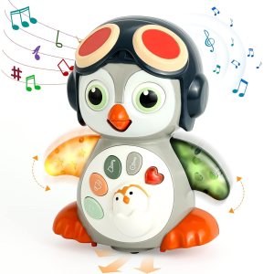 HAPTIME Juguetes de pingüino para niños de 1 año, juguetes musicales para niños pequeños de 1 a 3 años, juguetes interactivos de baile para niños de HAPTIME Juguetes de pingüino para niños de 1 año, juguetes musicales para niños pequeños de 1 a 3 años, juguetes interactivos de baile para niños de