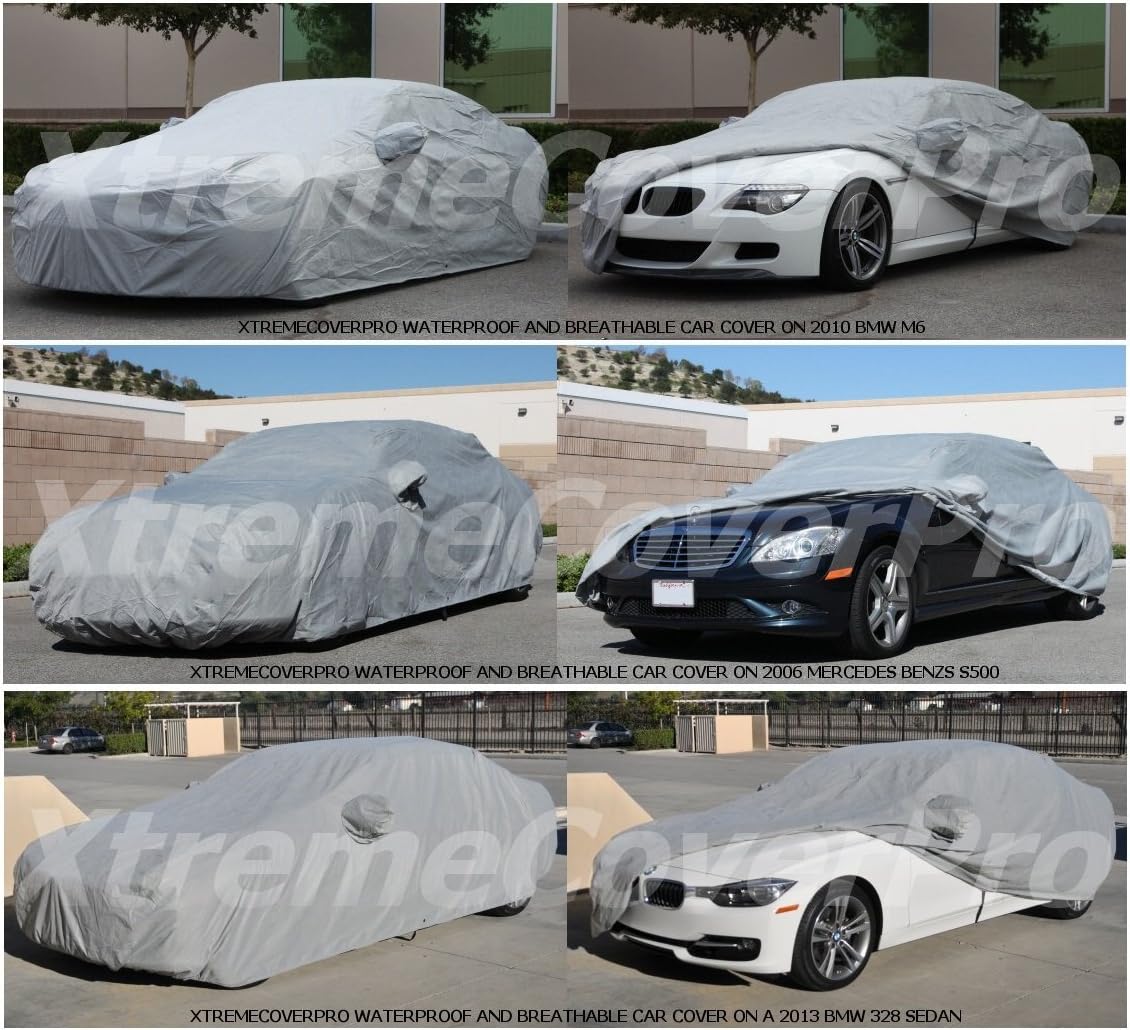 Funda de coche 100% transpirable para Jagura XK XKR XKR-S Coupé Convertible 2007 2008 2009 2010 2011 2012 2013 2014 2015 (gris espacial)