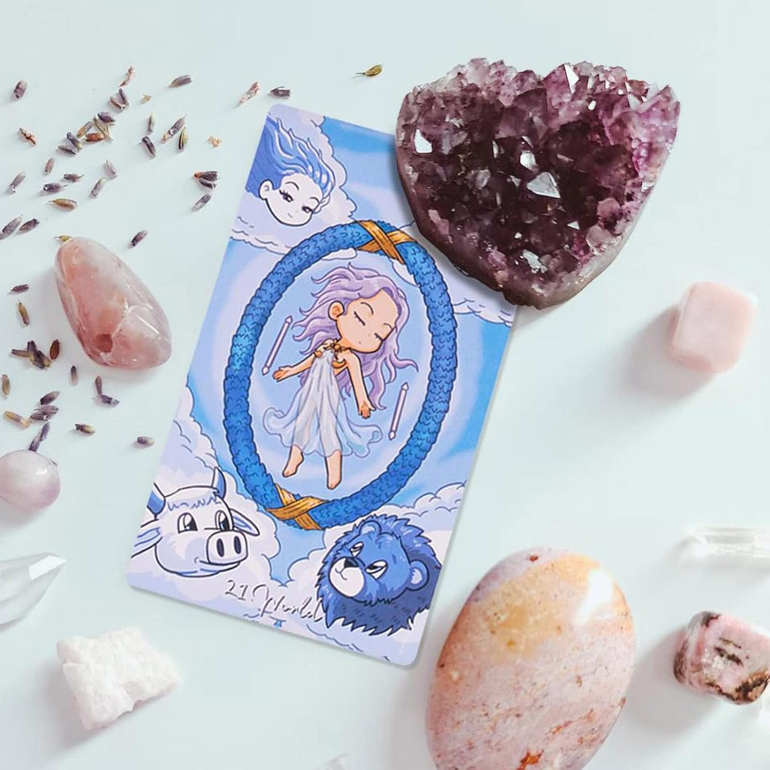 mrdiyshisha Tarot mágico de invierno, 79 cartas de tarot lindas con guía en caja rígida de dos piezas (tamaño de la tarjeta 4.75″ x 2.75″)