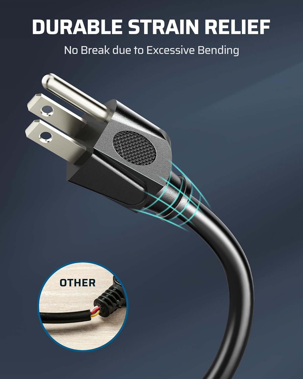 DEWENWILS Cable de extensión para exteriores de 20 pies, cable de extensión impermeable de 3 clavijas para electrodomésticos de interior y exterior,