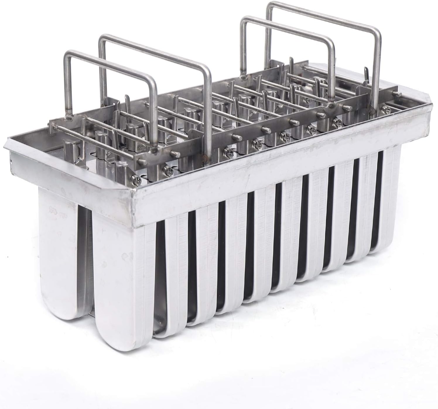 Moldes de acero inoxidable para helado, con 30 tazas de molde, kit de moldes de acero inoxidable, moldes de acero inoxidable, molde para paletas de