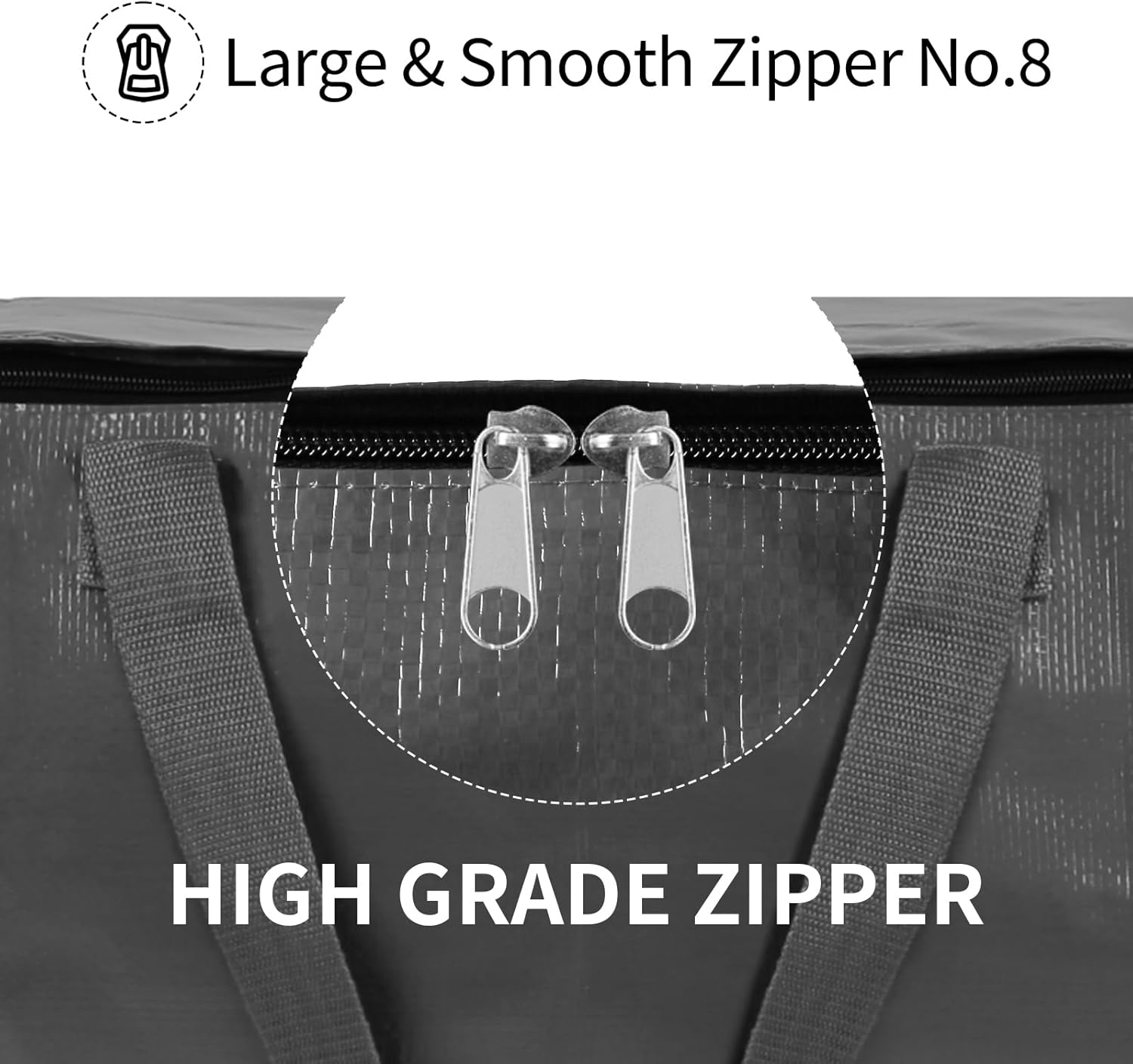 SpralSail Bolsas de mudanza, bolsas de almacenamiento extra grandes de 93L con cremalleras y asas, bolsas impermeables para almacenamiento de ropa,