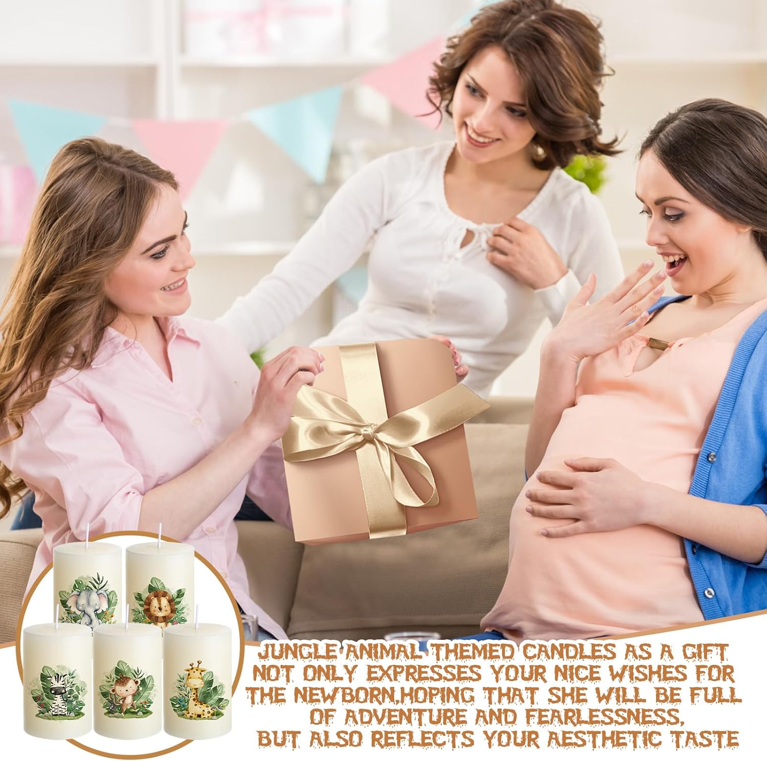 25 velas para baby shower, recuerdos de animales de safari en la selva, velas de animales de safari en la selva para niñas y niños, regalos de ducha
