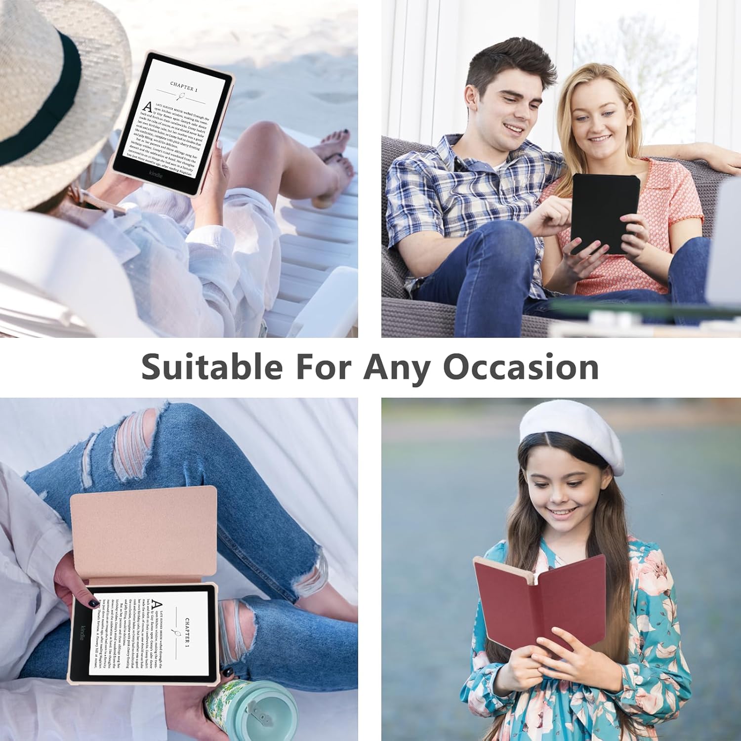 COO Funda para Kindle Paperwhite de 6.8 pulgadas, ligera, de piel sintética, con encendido y apagado automático para Kindle Paperwhite de 11.