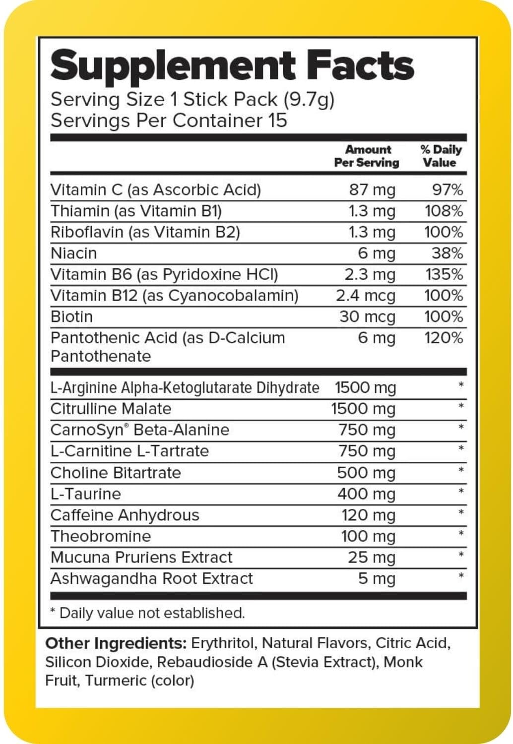 CorVive NRG – Mezcla de bebida de limón  Suplemento dietético de hierbas Energy + Focus  Paquetes de salud nootrópicos sin azúcar con cafeína