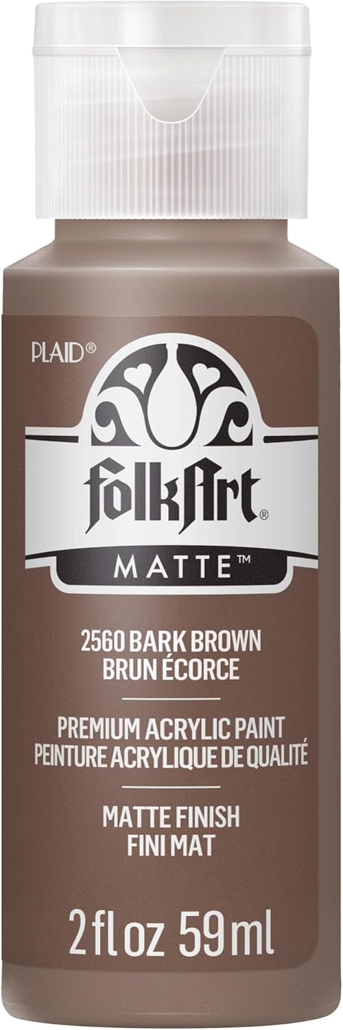 FolkArt 2560 – Pintura acrílica en varios colores (2 onzas), color marrón corteza (Bark Brown)