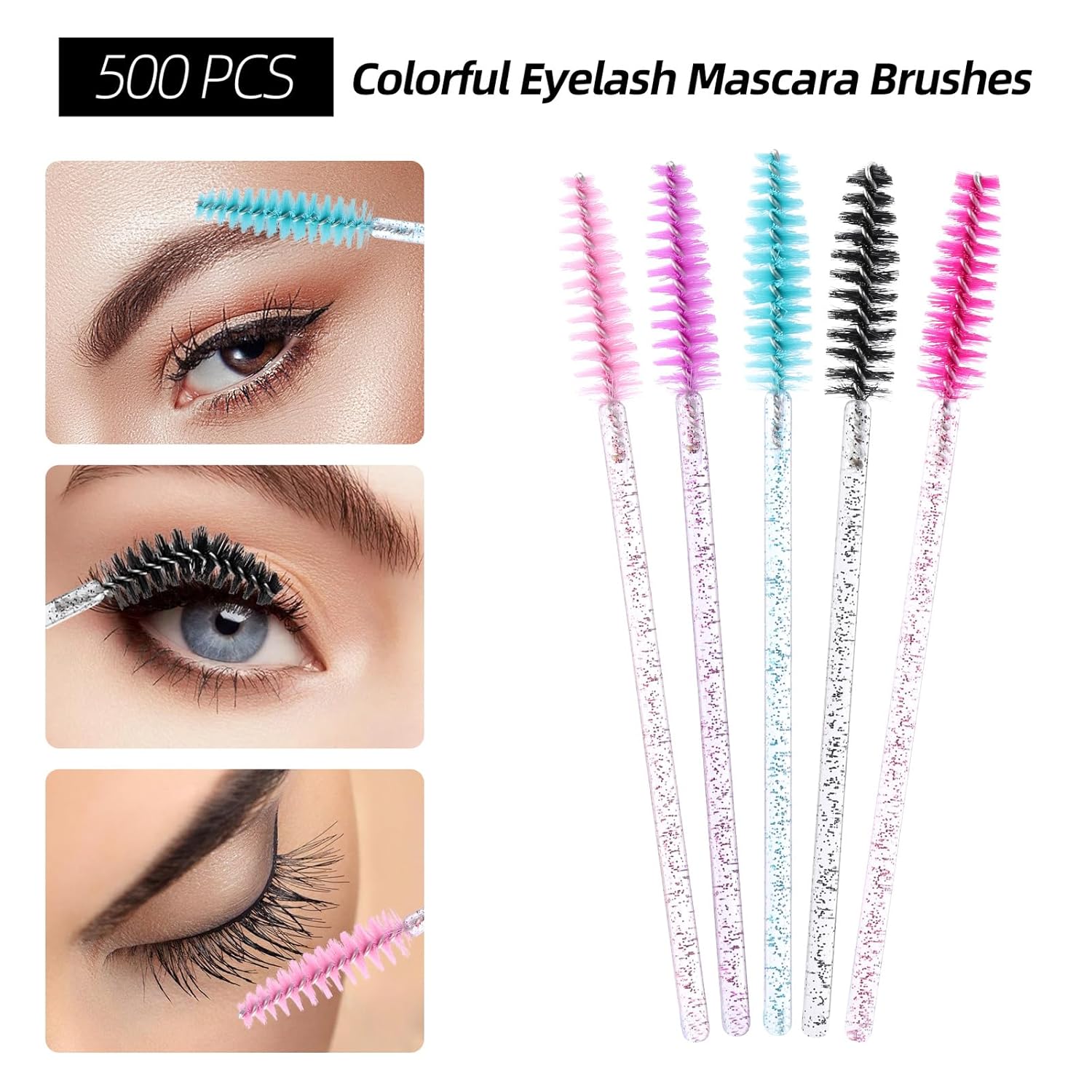 1500 varitas de rímel desechables, carretes de labios, micro hisopos, aplicadores de lápiz labial, brochas de pestañas, herramienta aplicadora de