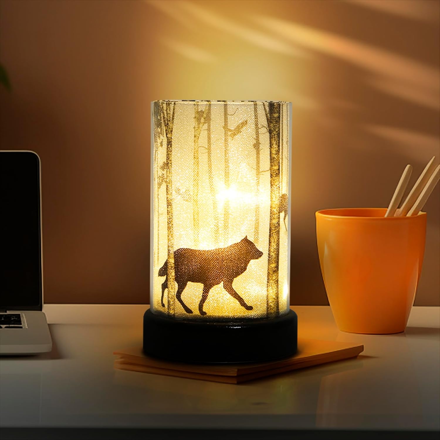 Lámpara de mesa a pilas, lámparas inalámbricas para decoración del hogar, luz nocturna alimentada por batería con bombilla LED, luces decorativas