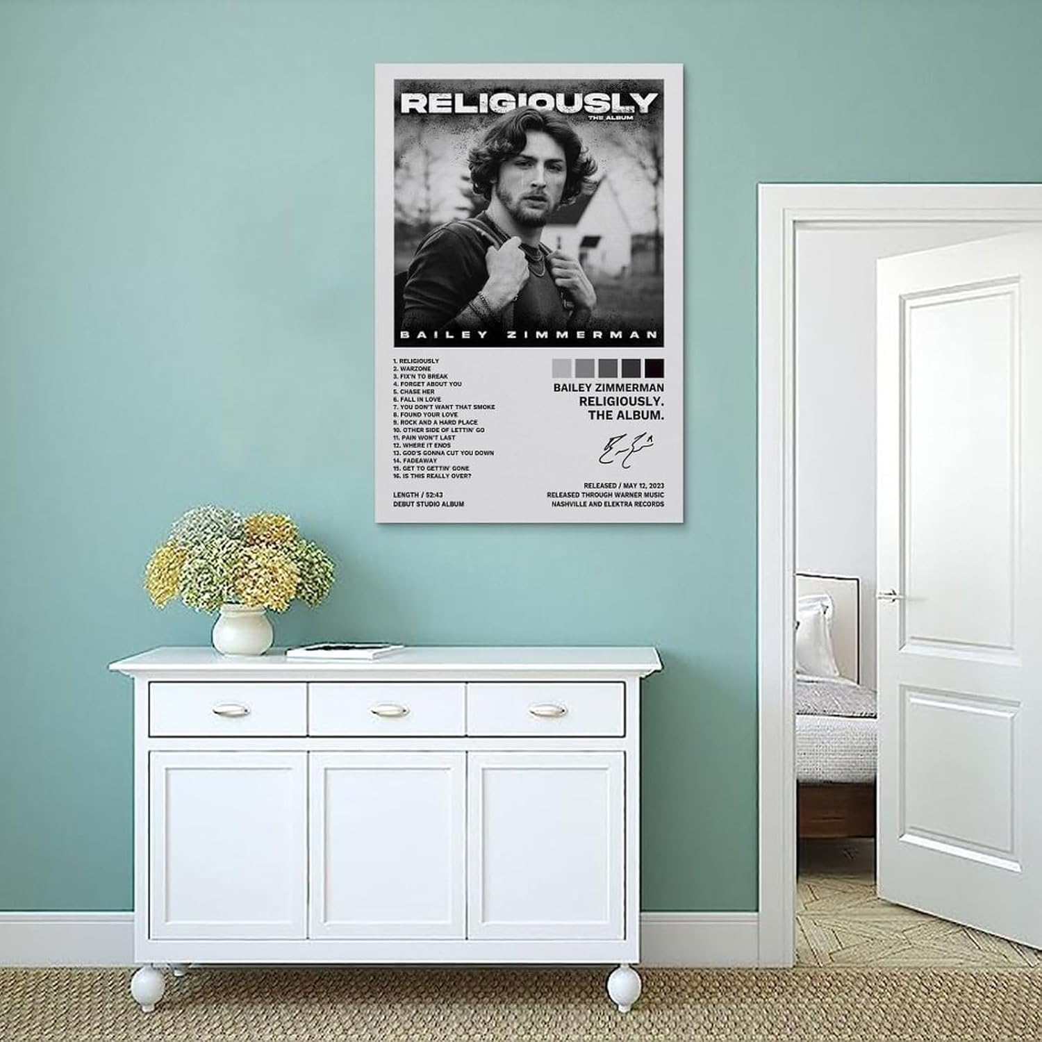 Póster de Bailey de Zimmerman Religiously. The Album. Póster decorativo para pared, lienzo, impresión artística moderna, para dormitorio, decoración
