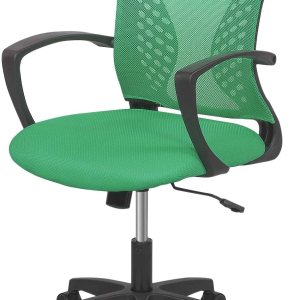 Silla de oficina en casa, respaldo medio, soporte lumbar giratorio de PC, ajustable, escritorio, computadora, ergonómica, cómoda, de malla, con Silla de oficina en casa, respaldo medio, soporte lumbar giratorio de PC, ajustable, escritorio, computadora, ergonómica, cómoda, de malla, con