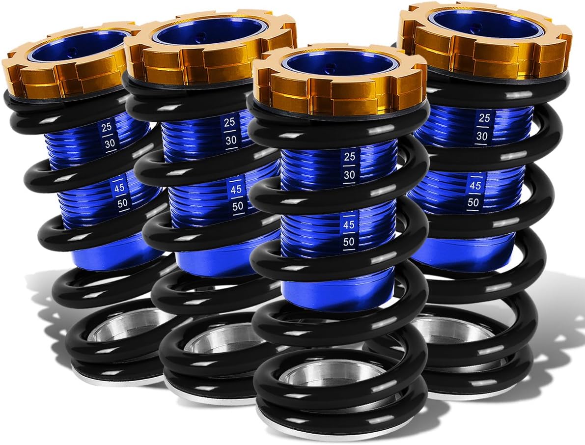 DNA Motoring COIL-HC88-T22-BK – Kit de manguito de suspensión coilover para Honda Civic Del Sol CRX Acura Integra 88-01, color negro