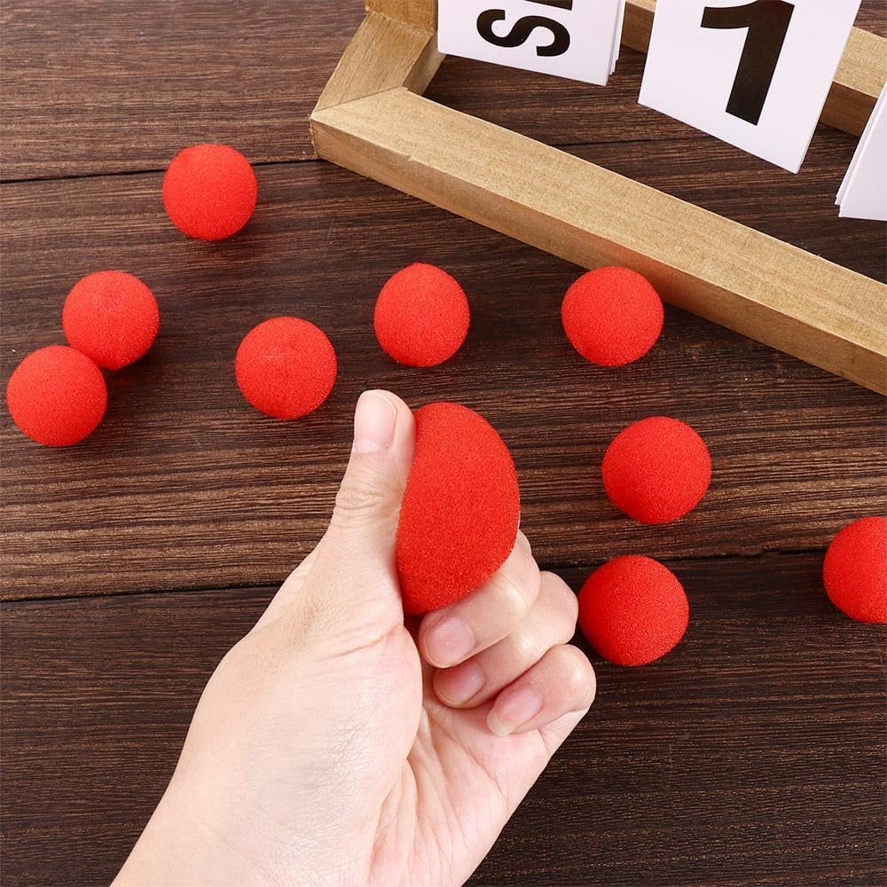 10 piezas de esponja roja suave, bola de esponja mágica, accesorios mágicos, accesorios mágicos, esponja de comedia de 1.0 in1.4 in1.8 in (1.8 in)