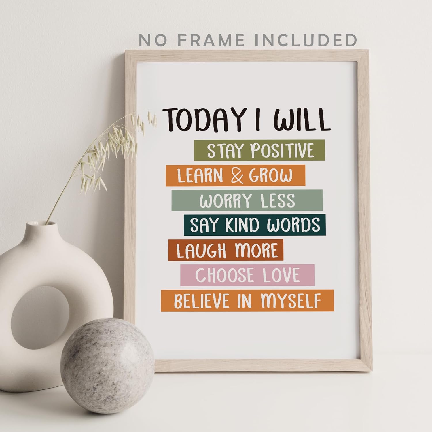 Today I Will, Positive Affirmations Poster for Kids, Classroom Decor, Kids Wall Art, Kids Room Wall Decor, Nursery Decor, Encouragement Artwork