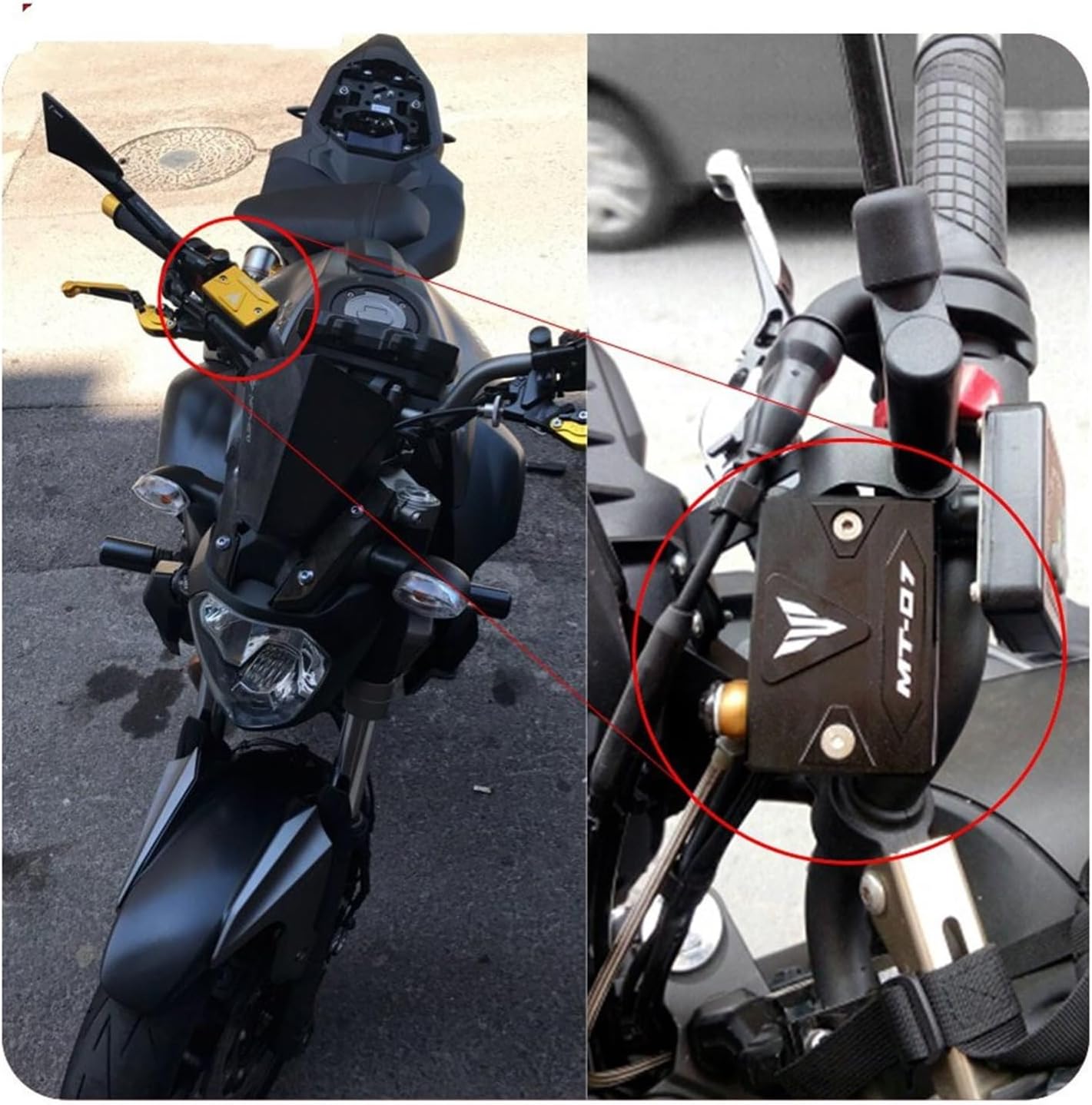 Piezas de repuesto Motocicleta Delantero Trasero Líquido de Líquido de Freno Cilindro Maestro Depósito Tapa Tapa Para Yamaha XJ6F DIVERSION