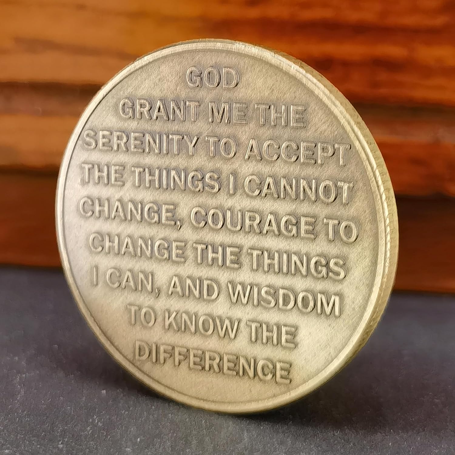 Phoenix Rising Lucky Coin Serenity Prayer Sobriety Coin Regalos sobrios para hombres o mujeres, Medallón AA de recuperación de adicciones (paquete