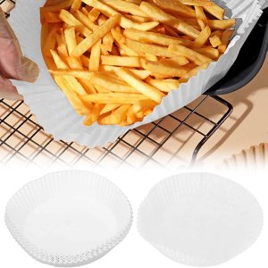 100 forros para freidora de aire, 6.3 x 1.8 in, color blanco, antiadherente, bandeja de papel de aceite, forro redondo para hornear freidora de 100 forros para freidora de aire, 6.3 x 1.8 in, color blanco, antiadherente, bandeja de papel de aceite, forro redondo para hornear freidora de