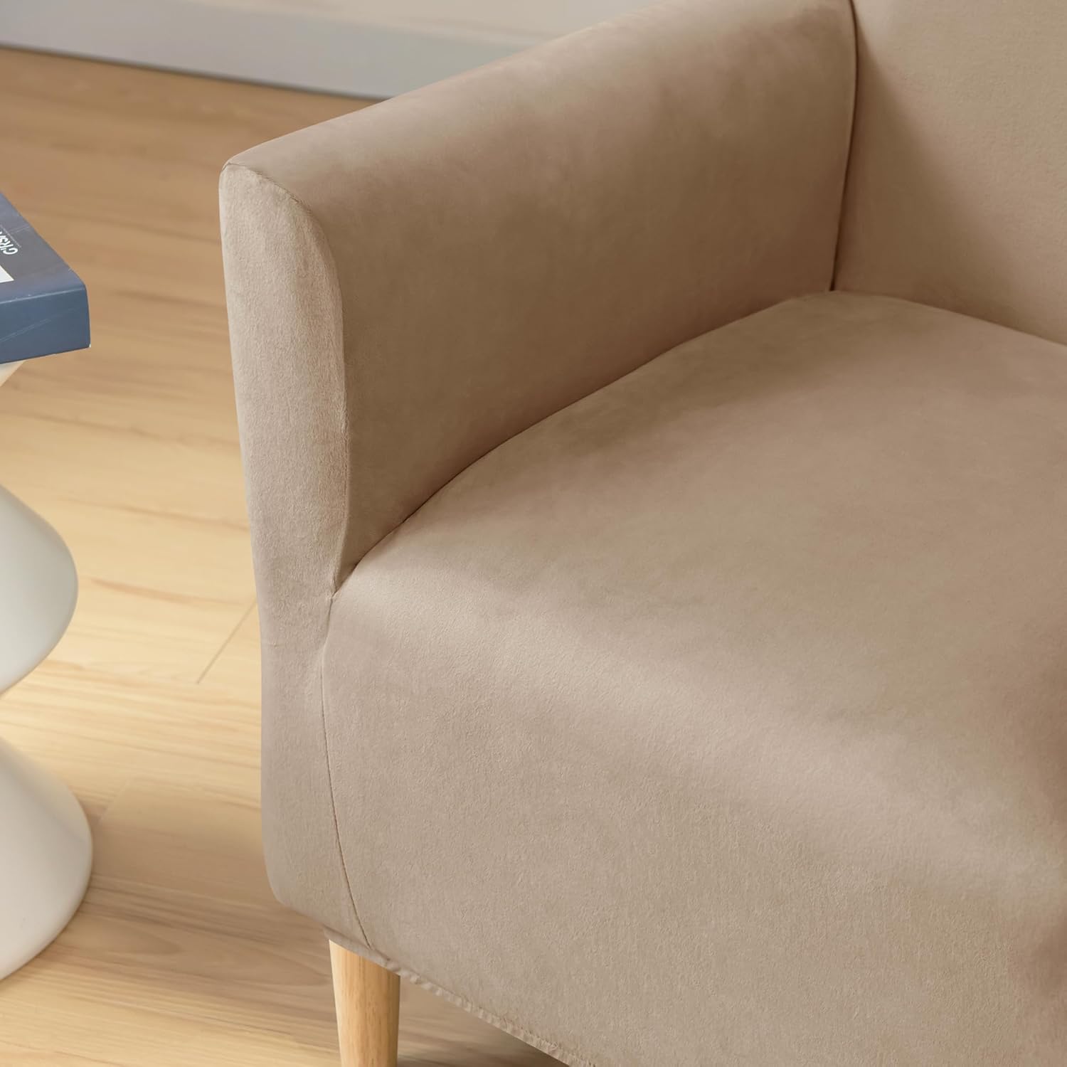 MIFXIN Funda para sillón de banquete, funda elástica de terciopelo para sillón, 1 pieza de elastano, protector de muebles elástico para sofá de 1